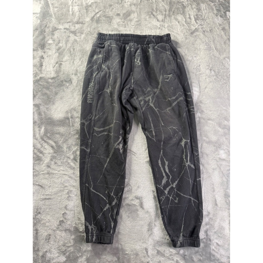 Gymshark Rest Day Marble Joggers Men's Pants M Black Graphic Print